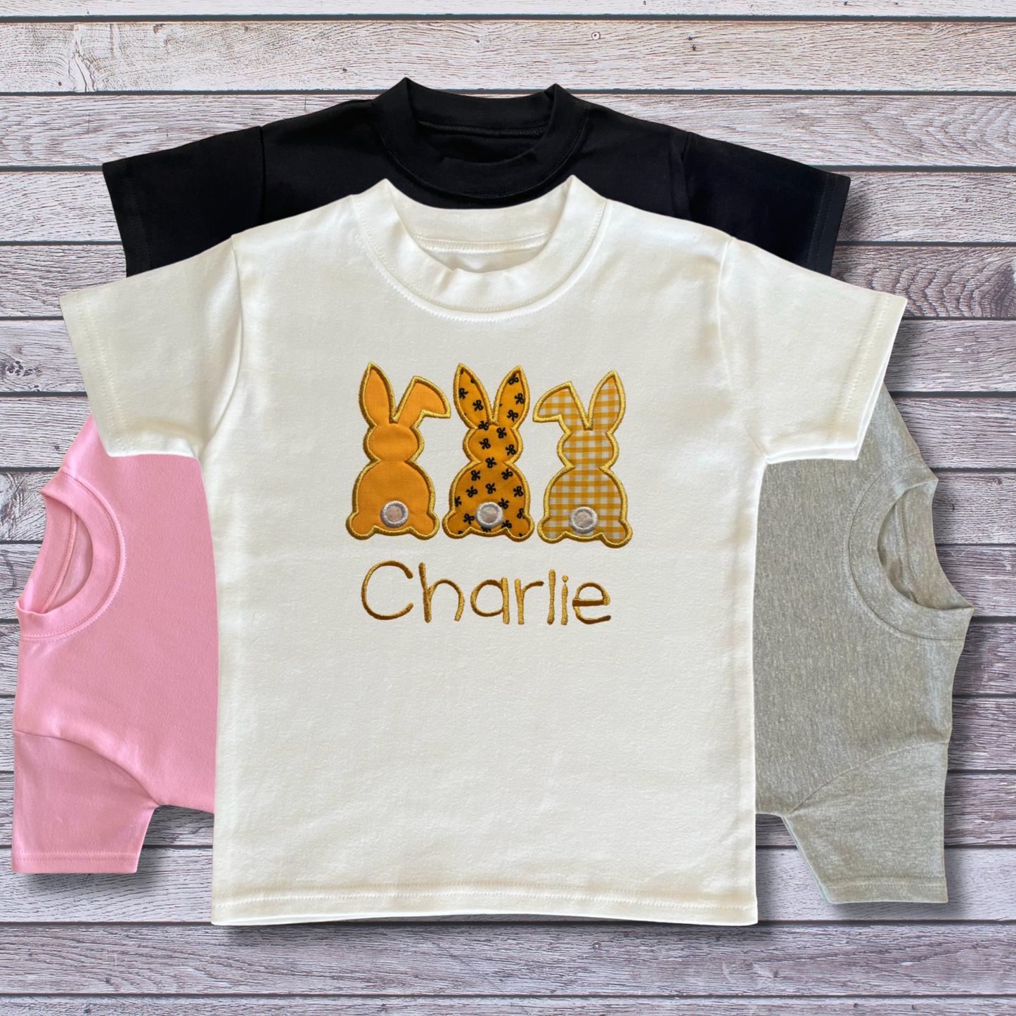 Personalised Embroidered Children's Easter Cute Bunny Design