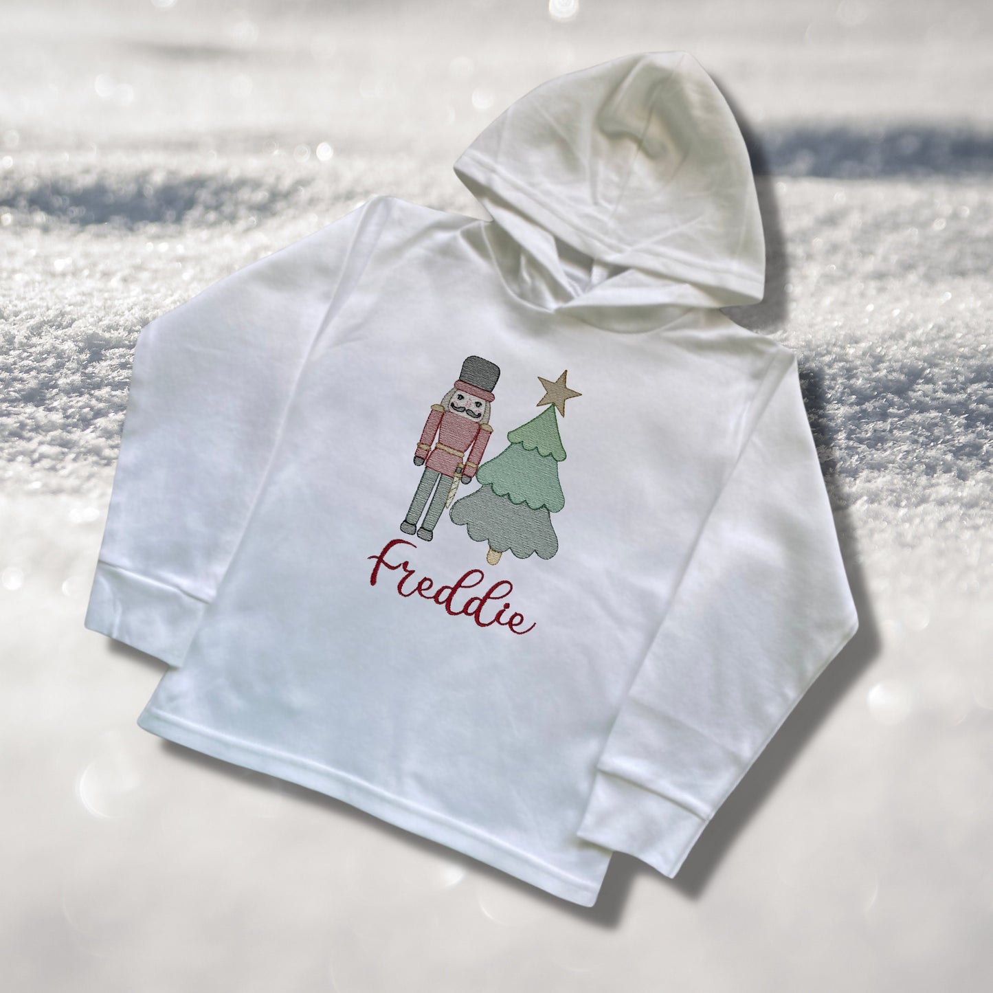 Personalised Embroidered Childrens Christmas Top. Cute Design Personalised with Name. Perfect for the Christmas Season. Choice of Garment