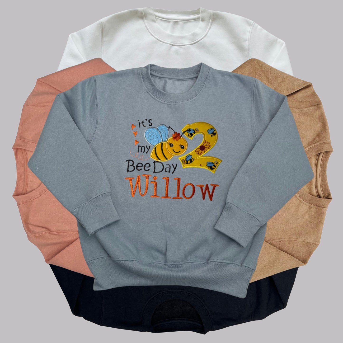 Personalised Embroidered Children's Birthday Top. 'It's my Bee Day' Cute Bee Design Personalised with Age and Name Perfect Birthday Outfit
