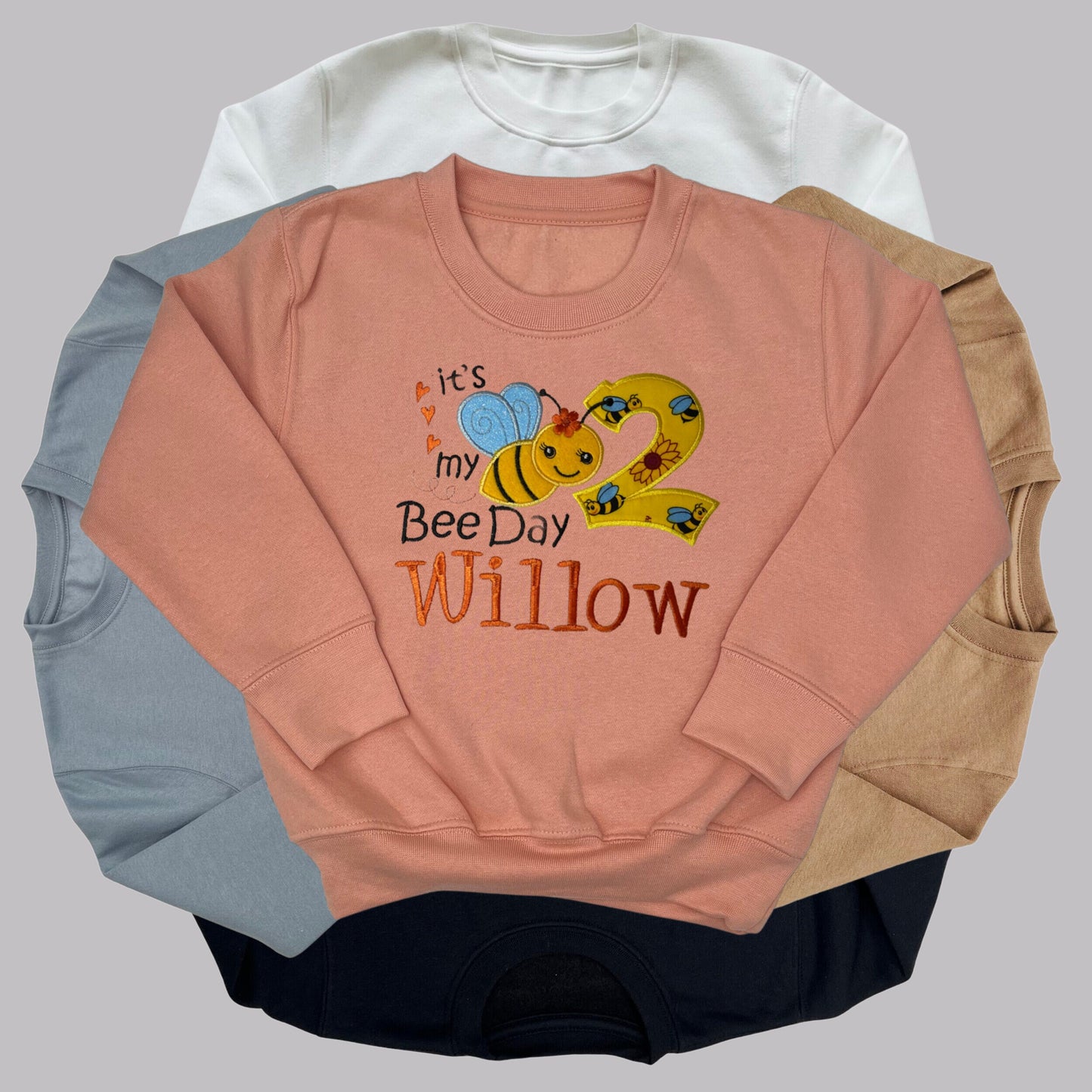 Personalised Embroidered Children's Birthday Top. 'It's my Bee Day' Cute Bee Design Personalised with Age and Name Perfect Birthday Outfit