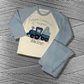 Childrens Personalised Embroidered Birthday Pyjamas 'When I wake up I will be' Embroidered Steam Train Design with the Childs Name and Age