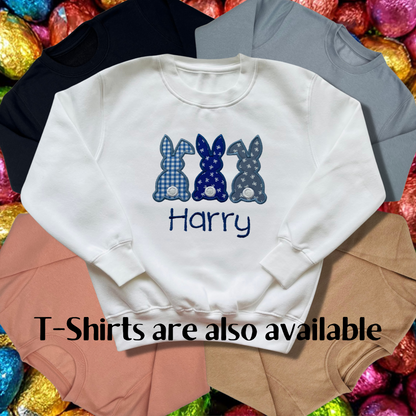 Personalised Embroidered Children's Easter Cute Bunny Design