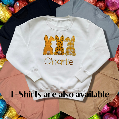 Personalised Embroidered Children's Easter Cute Bunny Design