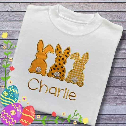 Personalised Embroidered Children's Easter Cute Bunny Design
