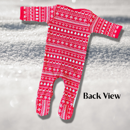 Personalised Embroidered Christmas Childrens Pyjamas and Rompersuits with a Cute Bear dressed in Tartan Merry Christmas or My 1st Christmas