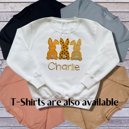 Personalised Embroidered Children's Easter Cute Bunny Design