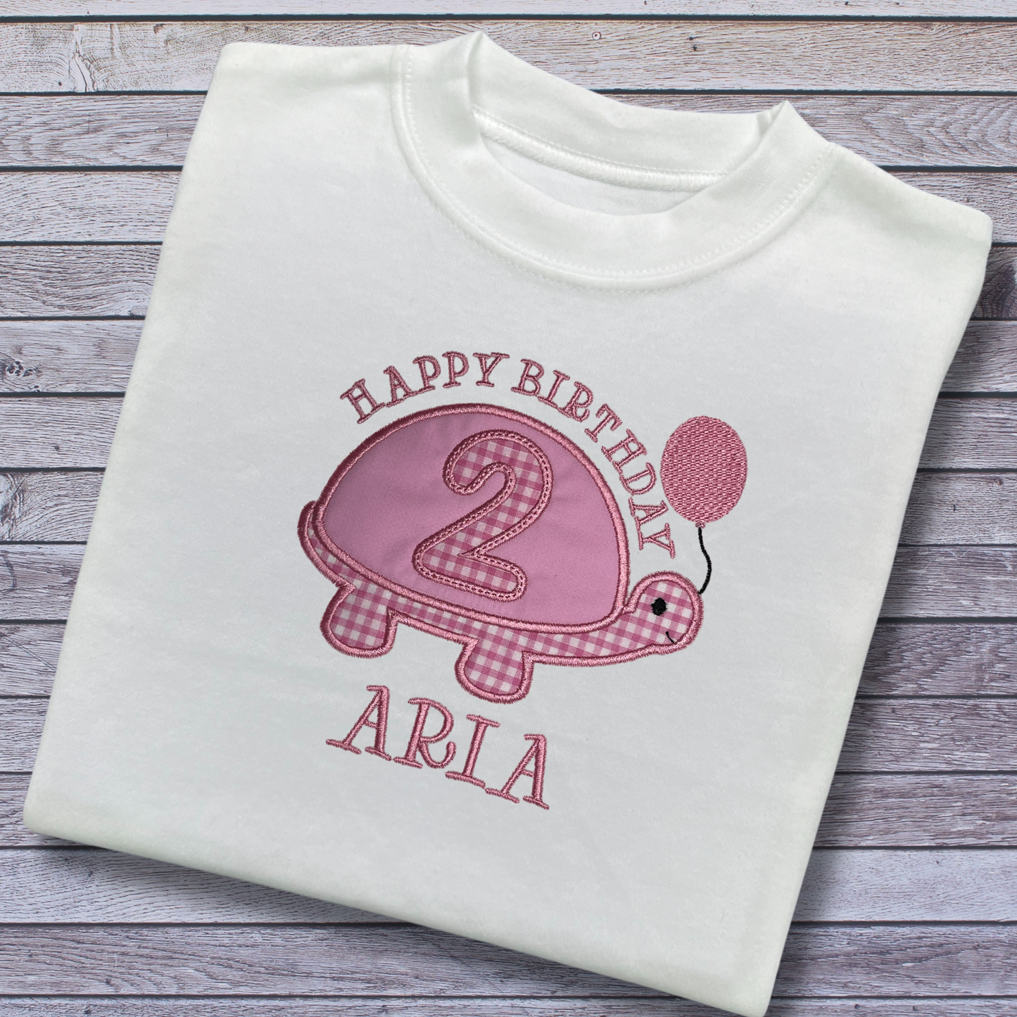 Personalised Embroidered Turtle Birthday T-Shirts and Sweatshirts