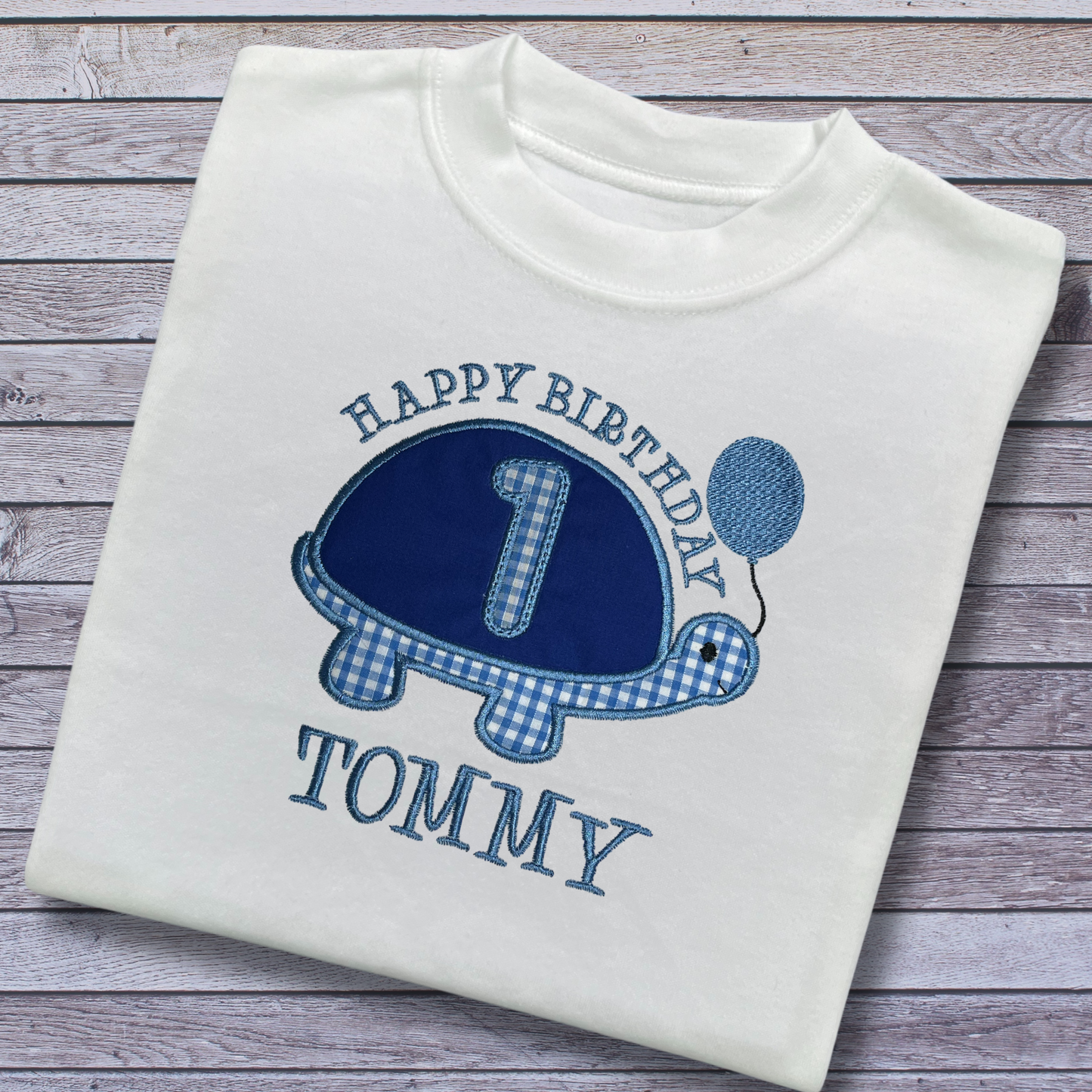 Personalised Embroidered Turtle Birthday T-Shirts and Sweatshirts