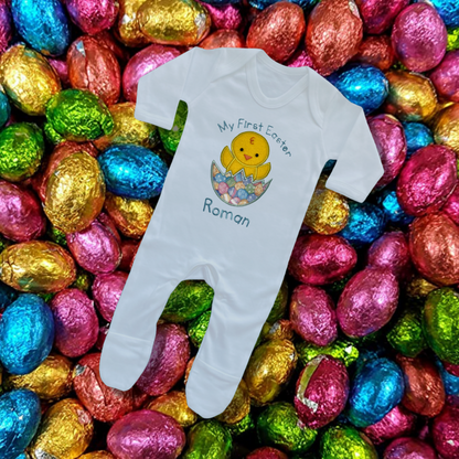Personalised Embroidered 'My 1st Easter' Baby Romper or Top Design