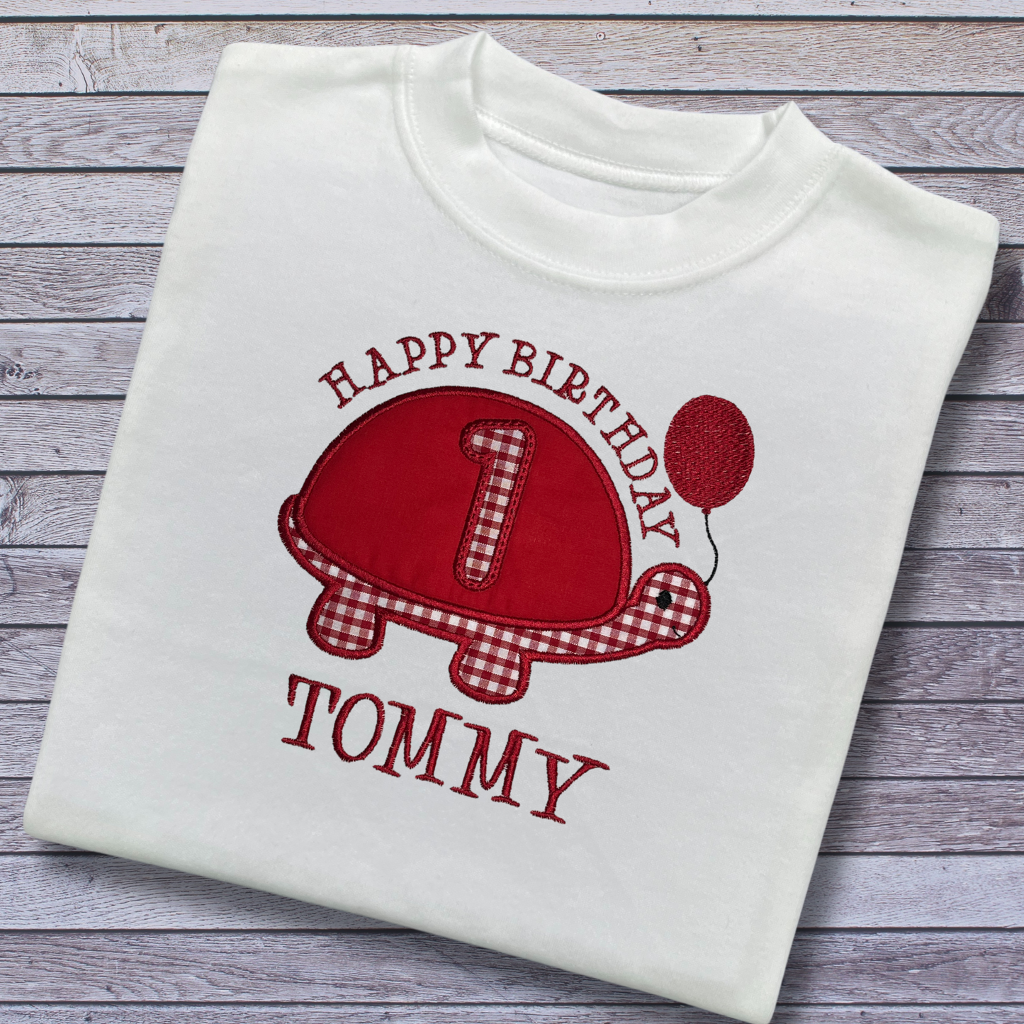 Personalised Embroidered Turtle Birthday T-Shirts and Sweatshirts
