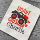 Personalised Embroidered Childrens Valentine's Shirt. Truck Design with the Words 'Heart Crusher'. Perfect for Valentines Day or as a  Gift