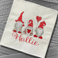 Personalised Embroidered Children's Valentine's Top: Gnome Design.