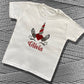 Personalised Embroidered Childrens Unicorn Shirts. Cute Unicorn with Hearts Design. Perfect Outfit for Valentines Day or a Gift