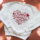 Embroidered Childrens Valentine's Shirt. Cute Heart Shape Saying 'Happy Valentine's Day'. Perfect Outfit for Valentines Day or a Gift
