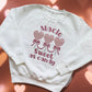 Embroidered Childrens Valentine's Shirt. Cute Row of Lollipop Hearts Saying 'sweet as candy' and Personalised with Child's Name.