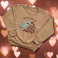 Embroidered Children's Valentine's Shirt. Cheeky Dinosaur Design Saying ''Crushing Hearts & Blasting Farts" Personalised with Child's Name.