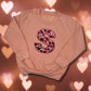 Embroidered Children's Valentine's Shirt. Monogram Initial Using a Cute Heart Design Fabric Surrounded with a Lace Effect Embroidered Border