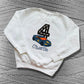 Personalised Embroidered Children's Birthday top: Racing Car Design