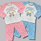 Childrens Personalised Embroidered Pyjamas Saying 'When I wake up I will be starting nursery'. Cute Pencil Design with Child's Name.