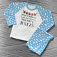 Childrens Personalised Embroidered Pyjamas Saying 'When I wake up I will be starting Nursery'. Cute Apple Banner Design with Child's Name.