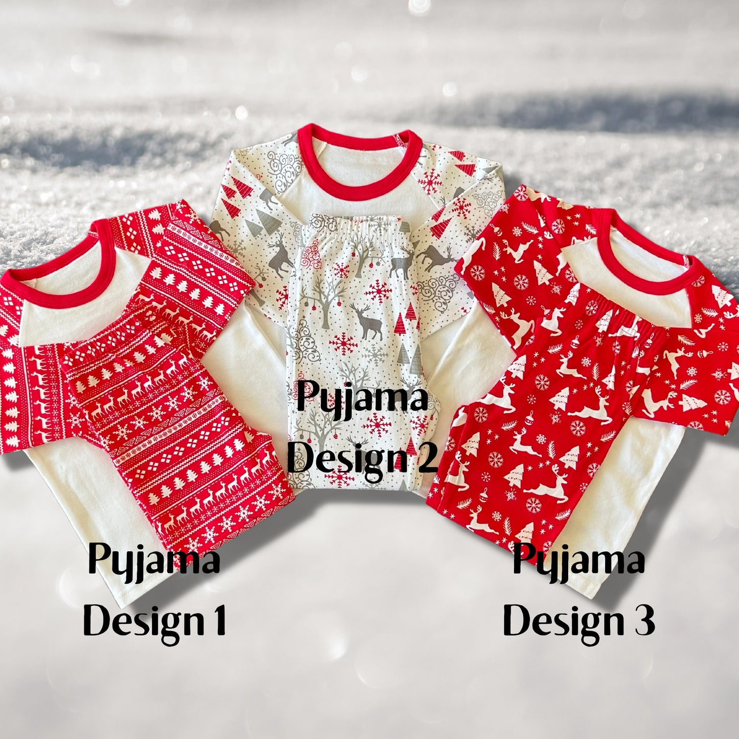 Personalised Embroidered Christmas Childrens Pyjamas and Rompersuits with a Sweet Note to Dear Santa Saying 'Naughty, Nice, I Tried'.