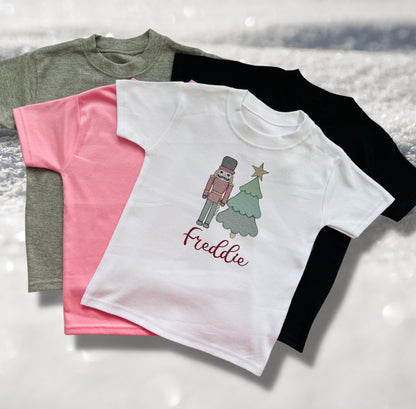 Personalised Embroidered Childrens Christmas Top. Cute Design Personalised with Name. Perfect for the Christmas Season. Choice of Garment