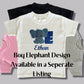 Children's Personalised Embroidered Top With a Cute Elephant Design. A Beautiful Design Using Glittery Purples with Child's Name and Initial