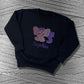 Children's Personalised Embroidered Top With a Cute Elephant Design. A Beautiful Design Using Glittery Purples with Child's Name and Initial