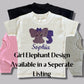 Children's Personalised Embroidered Top With a Cute Elephant Design. A Beautiful Design Using Glittery Blues with Child's Name and Initial