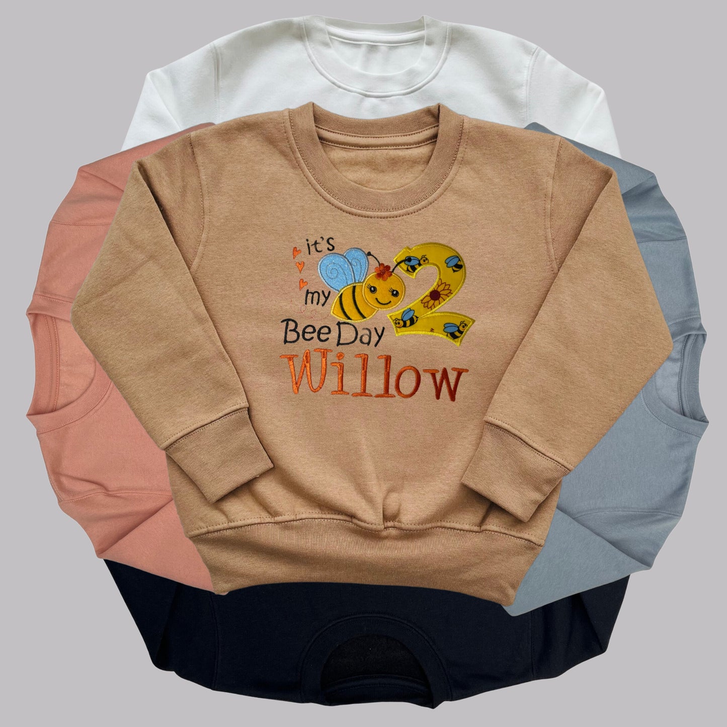 Personalised Embroidered Children's Birthday Top. 'It's my Bee Day' Cute Bee Design Personalised with Age and Name Perfect Birthday Outfit