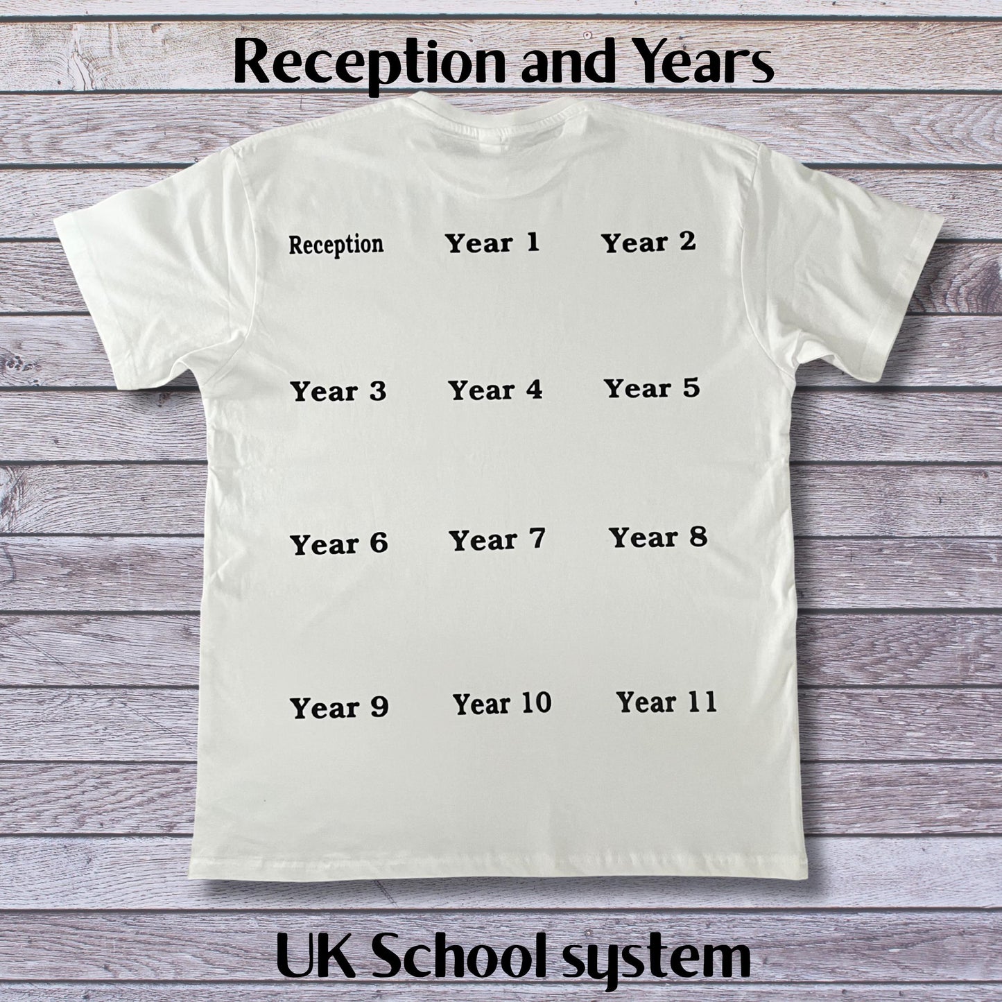 Personalised Embroidered Children's Class of 20xx Handprint Keepsake T-Shirt.