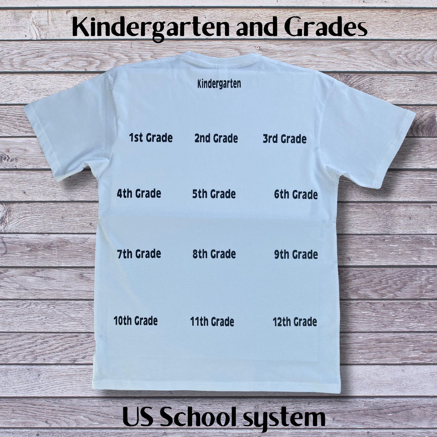 Personalised Embroidered Children's Class of 20xx Handprint Keepsake T-Shirt.