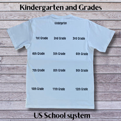 Personalised Embroidered Children's Class of 20xx Handprint Keepsake T-Shirt.