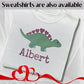 Personalised Embroidered Children's Valentine's Top: Dinosaur Design