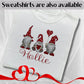 Personalised Embroidered Children's Valentine's Top: Gnome Design.