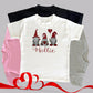 Personalised Embroidered Children's Valentine's Top: Gnome Design.