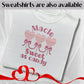 Personalised Embroidered Children's Valentine's Top: Lollipop Heart Design.