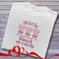 Personalised Embroidered Children's Valentine's Top: Lollipop Heart Design.