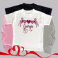 Personalised Embroidered Children's Valentine's Top:  Heart Banner Design