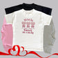Personalised Embroidered Children's Valentine's Top: Lollipop Heart Design.