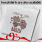 Personalised Embroidered Children's Valentine's Top: Tipper Truck Design.