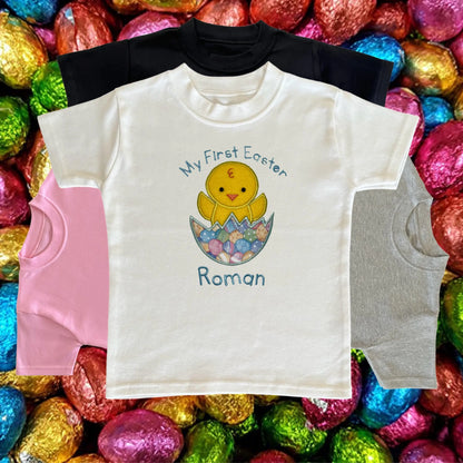 Personalised Embroidered 'My 1st Easter' Baby Romper or Top Design
