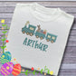 Personalised Embroidered Children's Easter Top: Train Design.